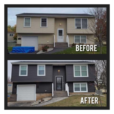 Before After Siding Color Replacement