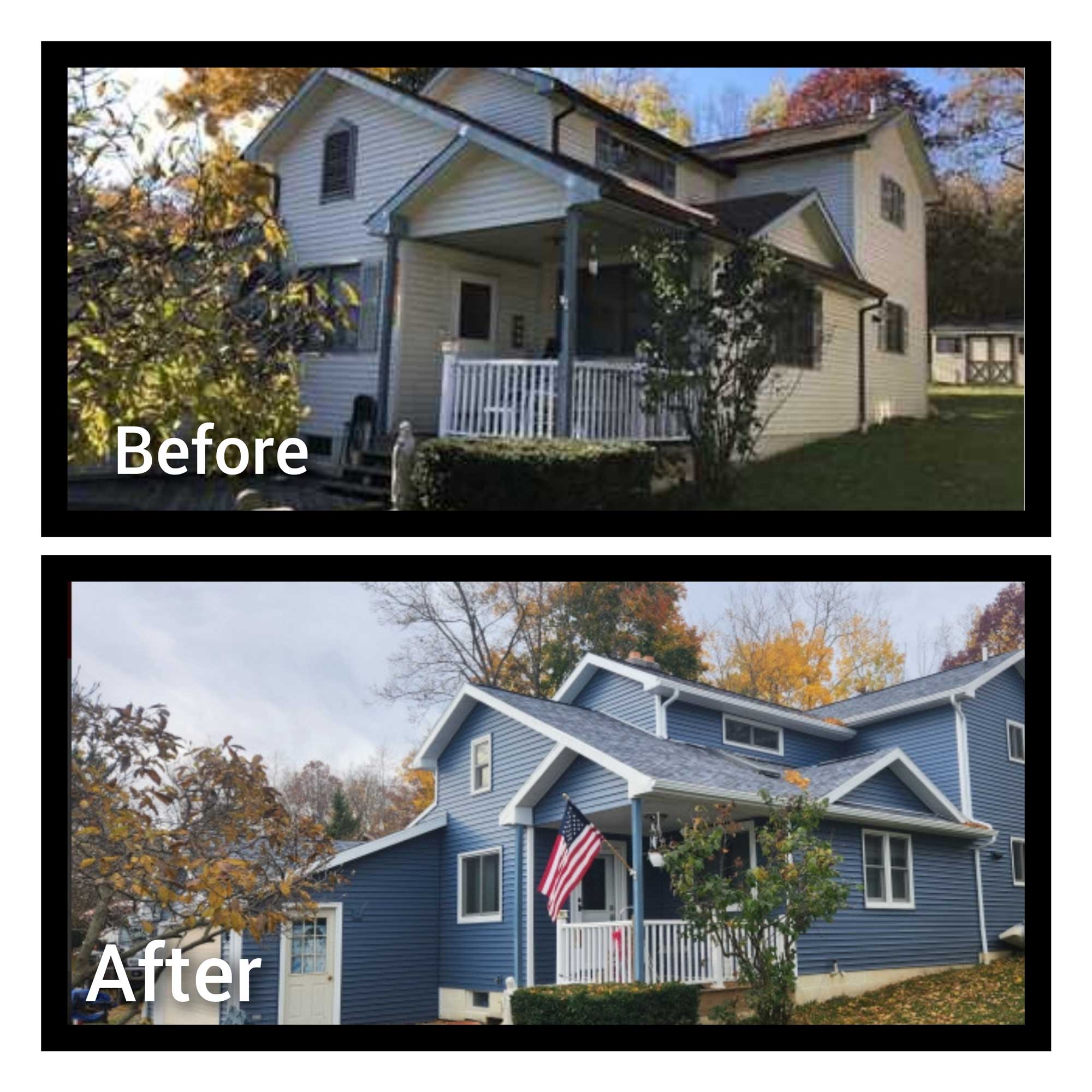 Before After Siding Remodel