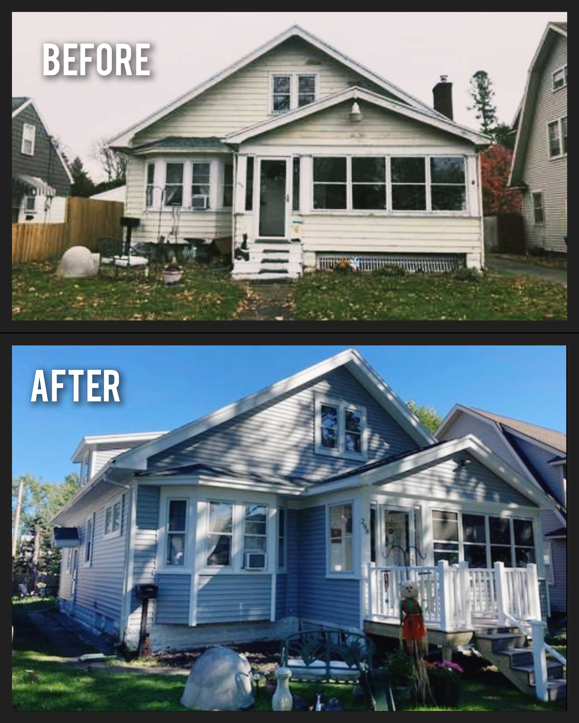 Before After Siding Restoration