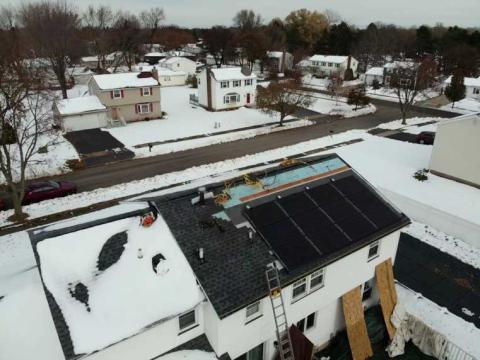 New Solar Roof Installation