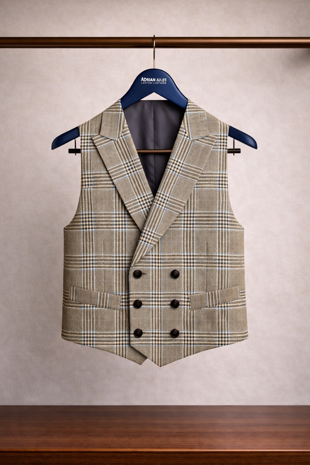 Double Breasted Peak Lapel Vest