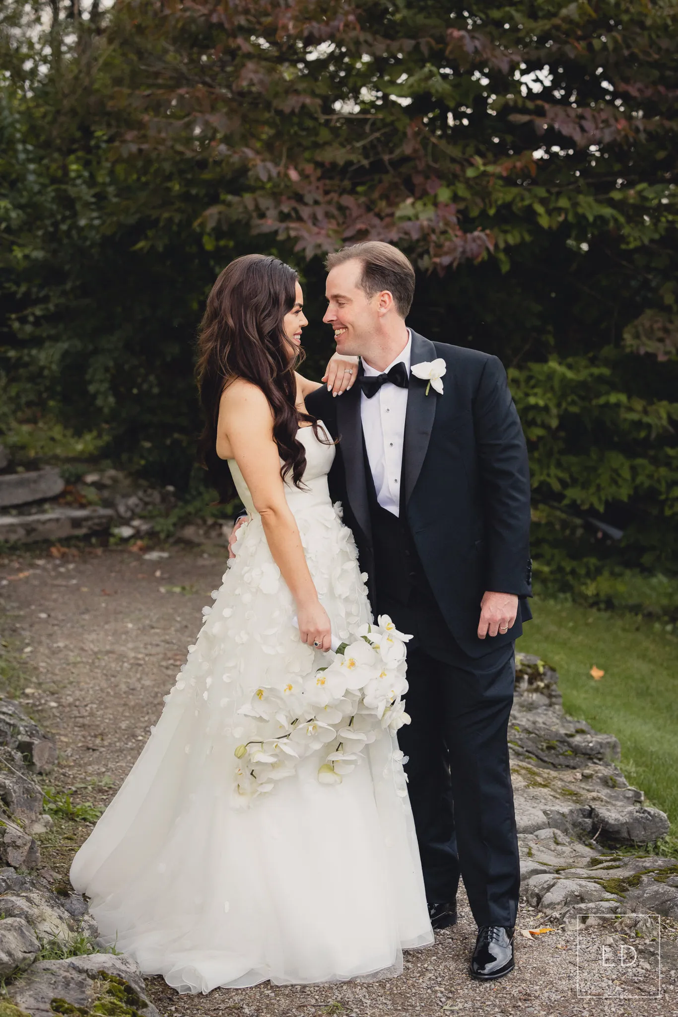 Father and daughter wedding photo showcasing photogenic perfection in custom suit