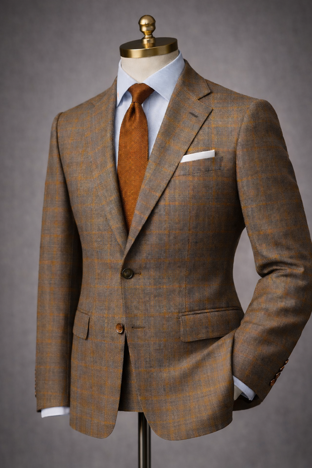 The Firenze Windowpane Two Button Notch Lapel Suit