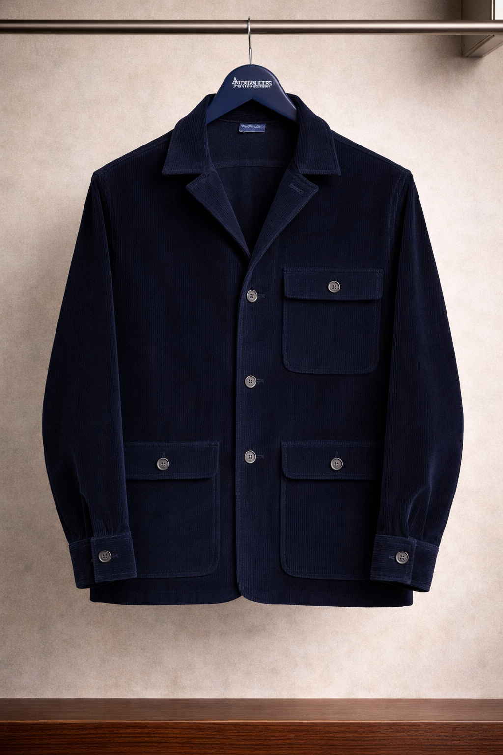 Navy Corduroy Shacket