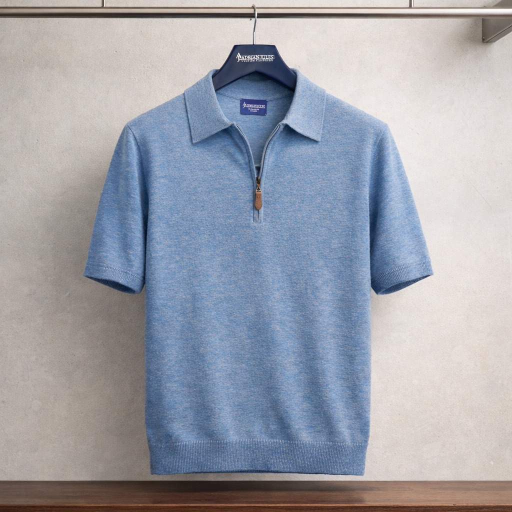 The Como Quarter Zip Cashmere Polo