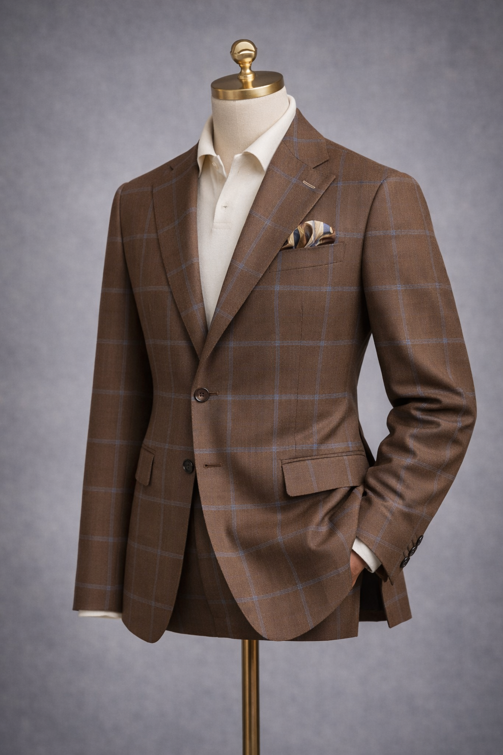 The Riviera Terra Windowpane Suit