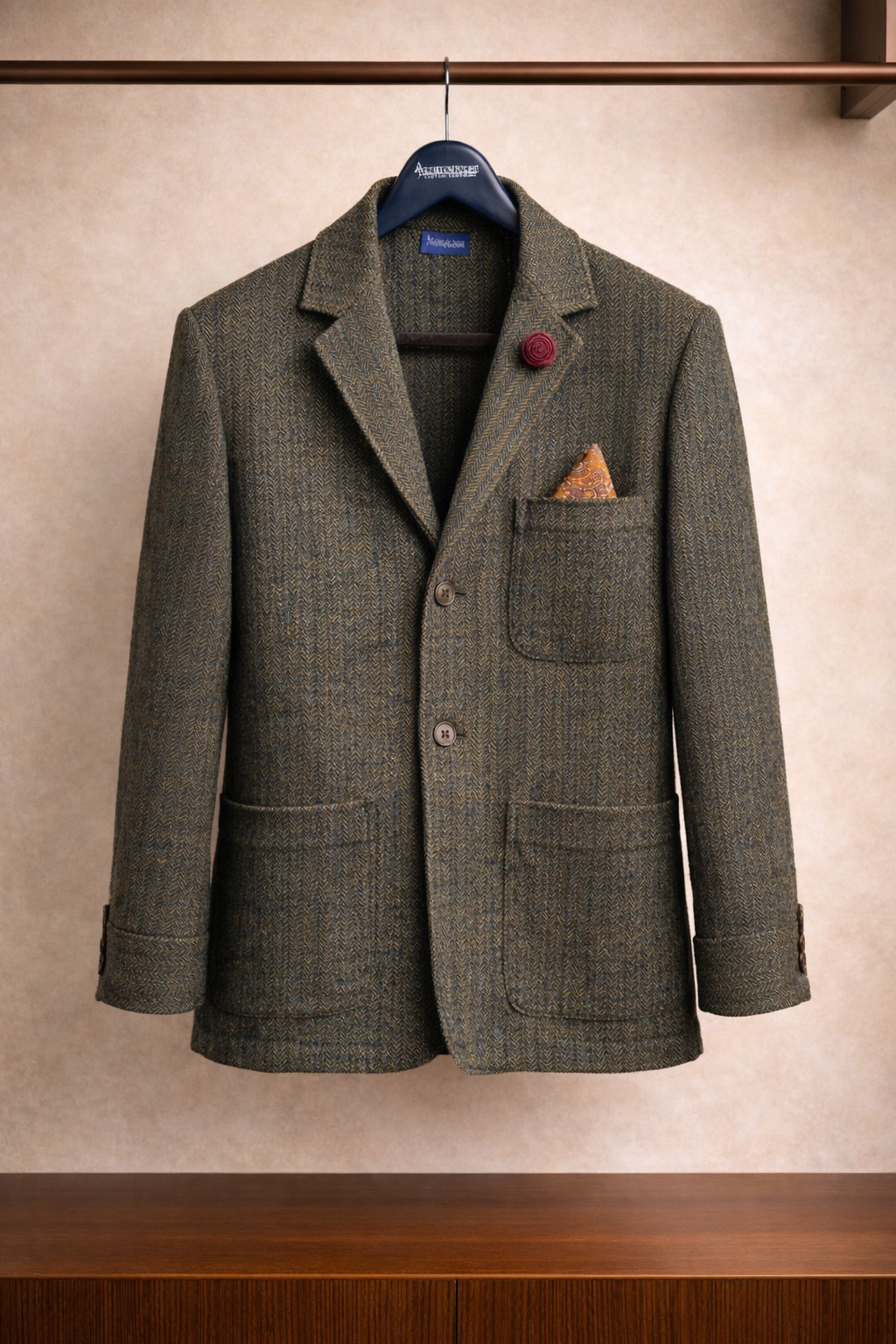Cortina Verde Herringbone Shacket