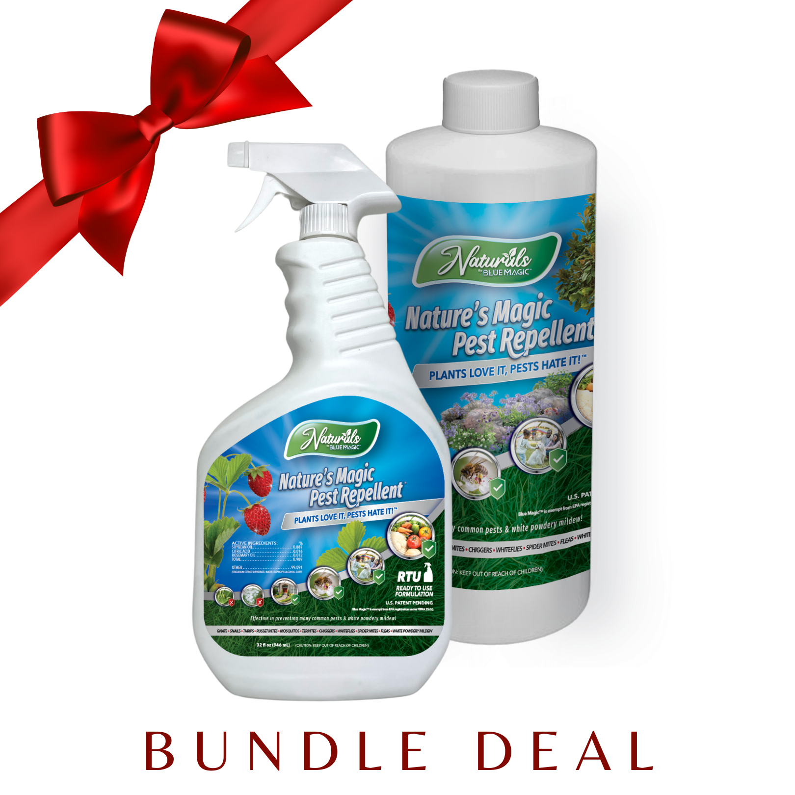 BUNDLE DEAL • Naturals by Blue Magic™ | RTU Spray Bottle, 32oz + Refill