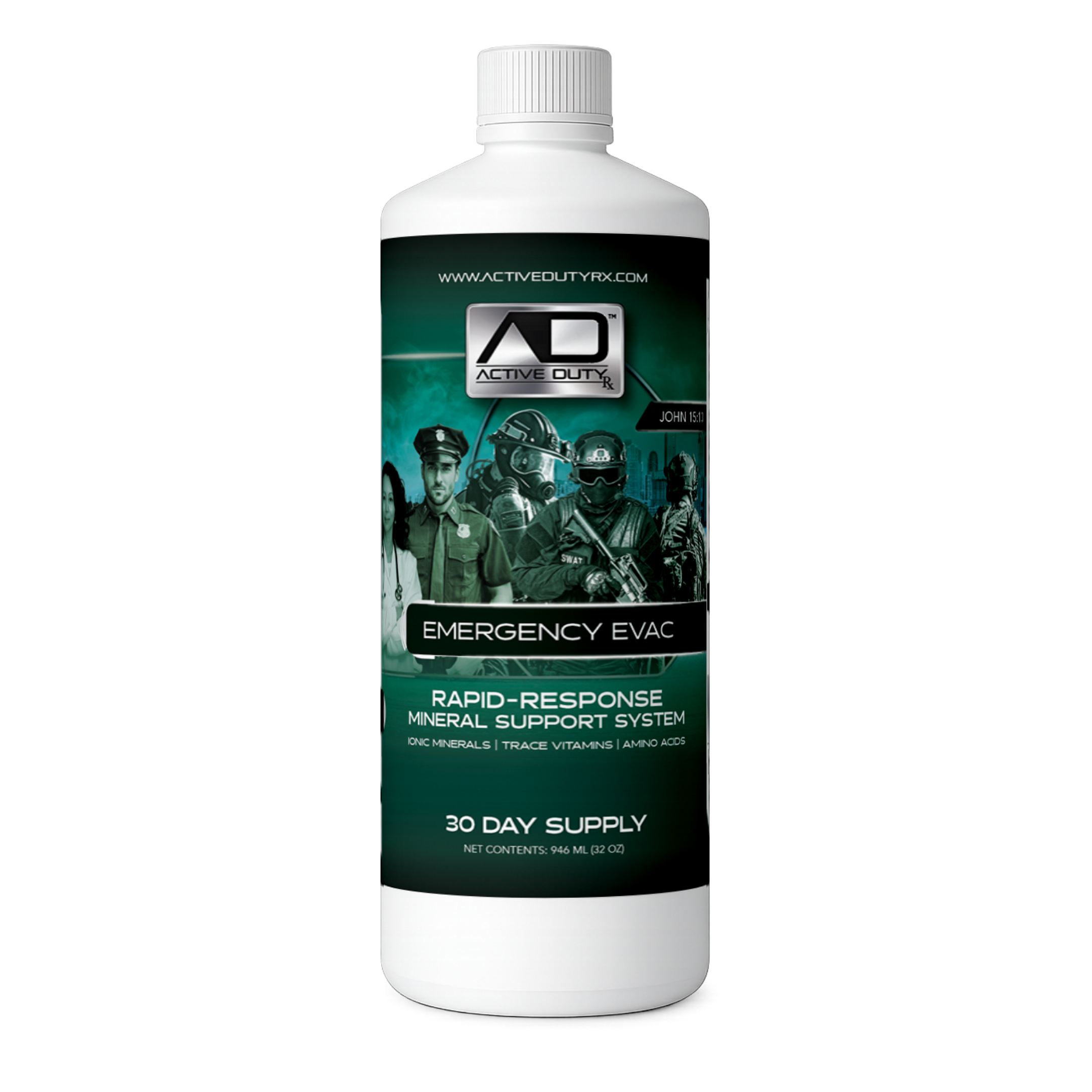 Active Duty RX™ Emergency Evac – Rapid Response Mineral Support