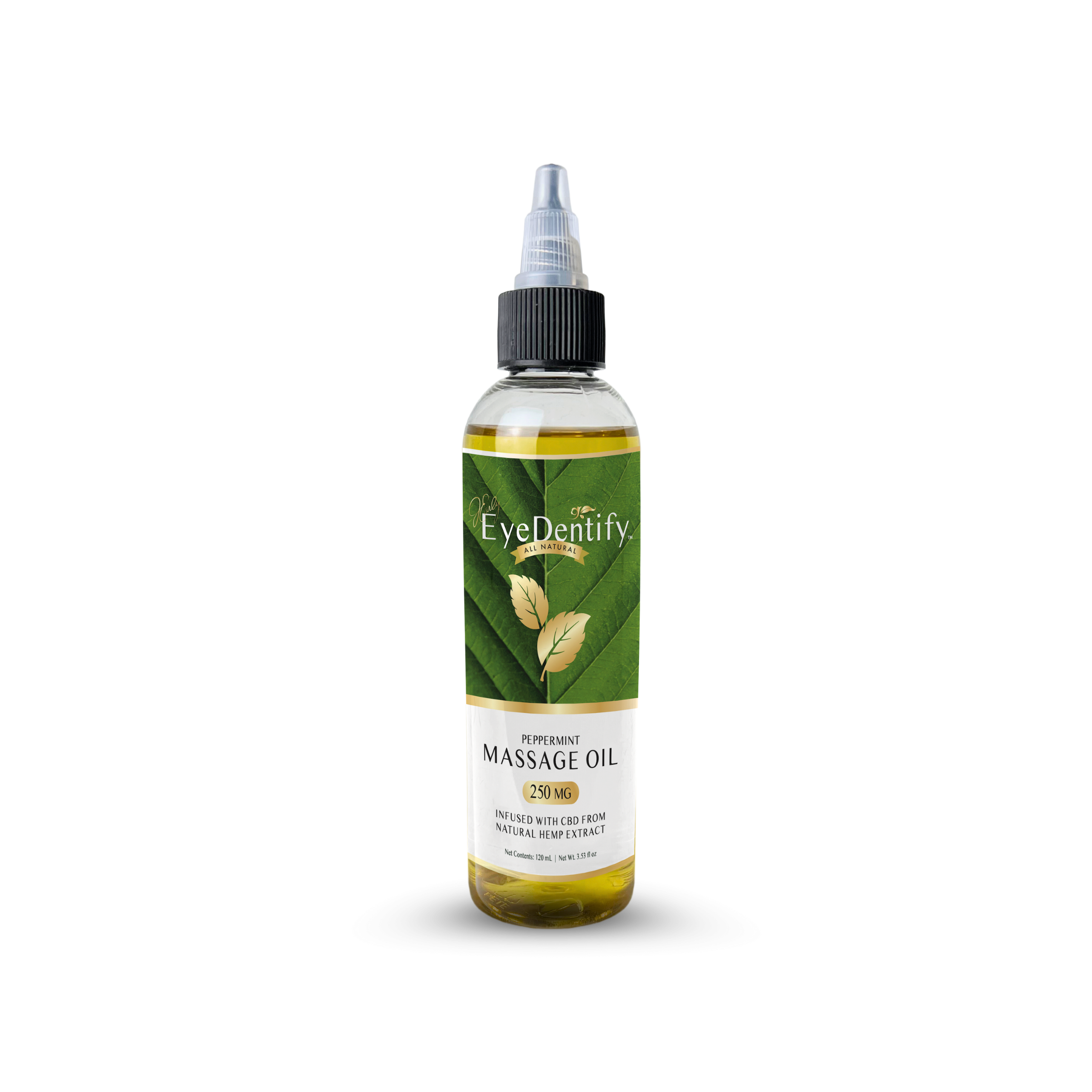 EyeDentify™ by J Early Natural Hemp Infused Massage Oil (Peppermint)