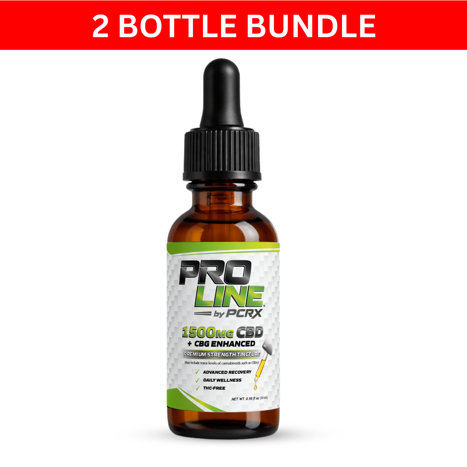 BUNDLE • 2 Bottles (Formerly Emerald) | Premium Strength Tincture • 1500 mg CBD + CBG