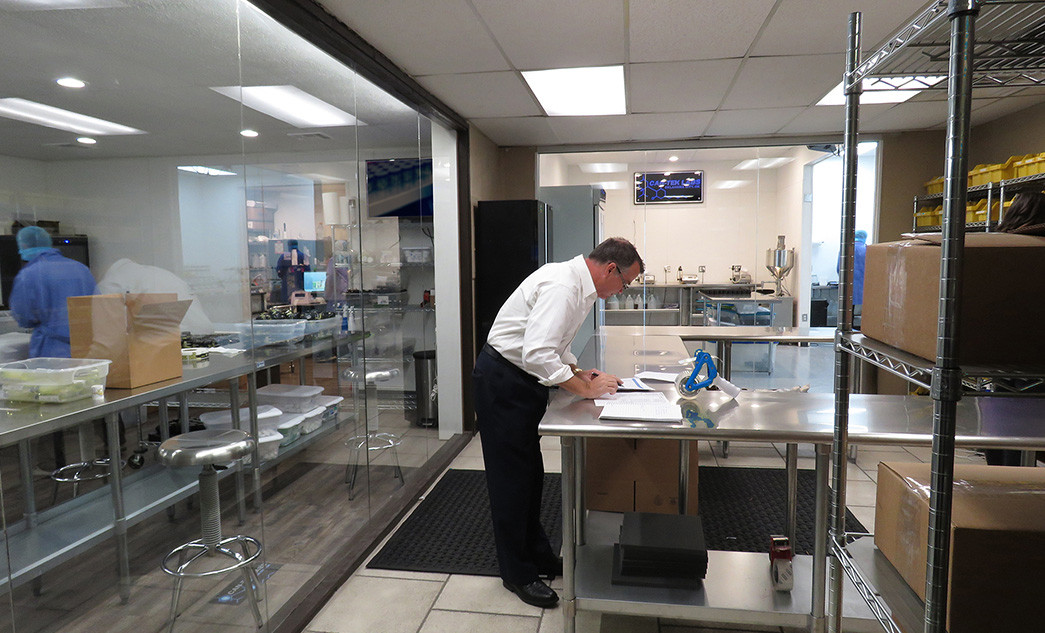 man creating private label products