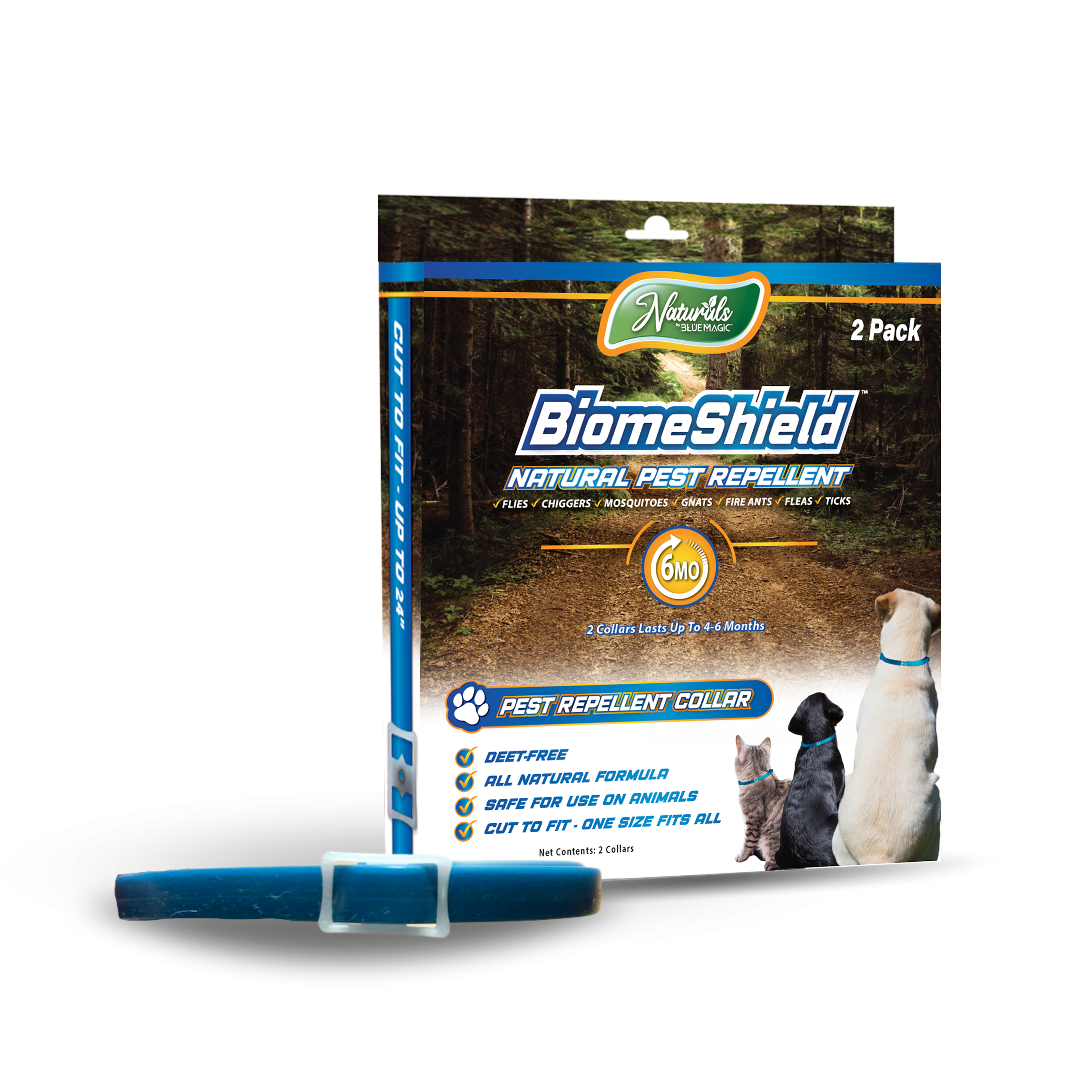 BiomeShield™ Cut to Fit Pest Protection Pet Collar | 2 Pack