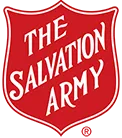 Red shield logo with white text reading The Salvation Army on a transparent background.
