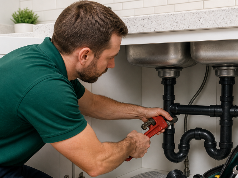 NOCO plumber servicing a bathroom