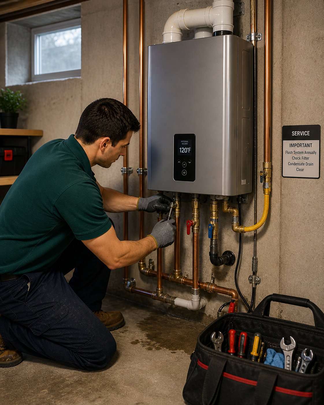 Tankless water heater installation in Buffalo, NY