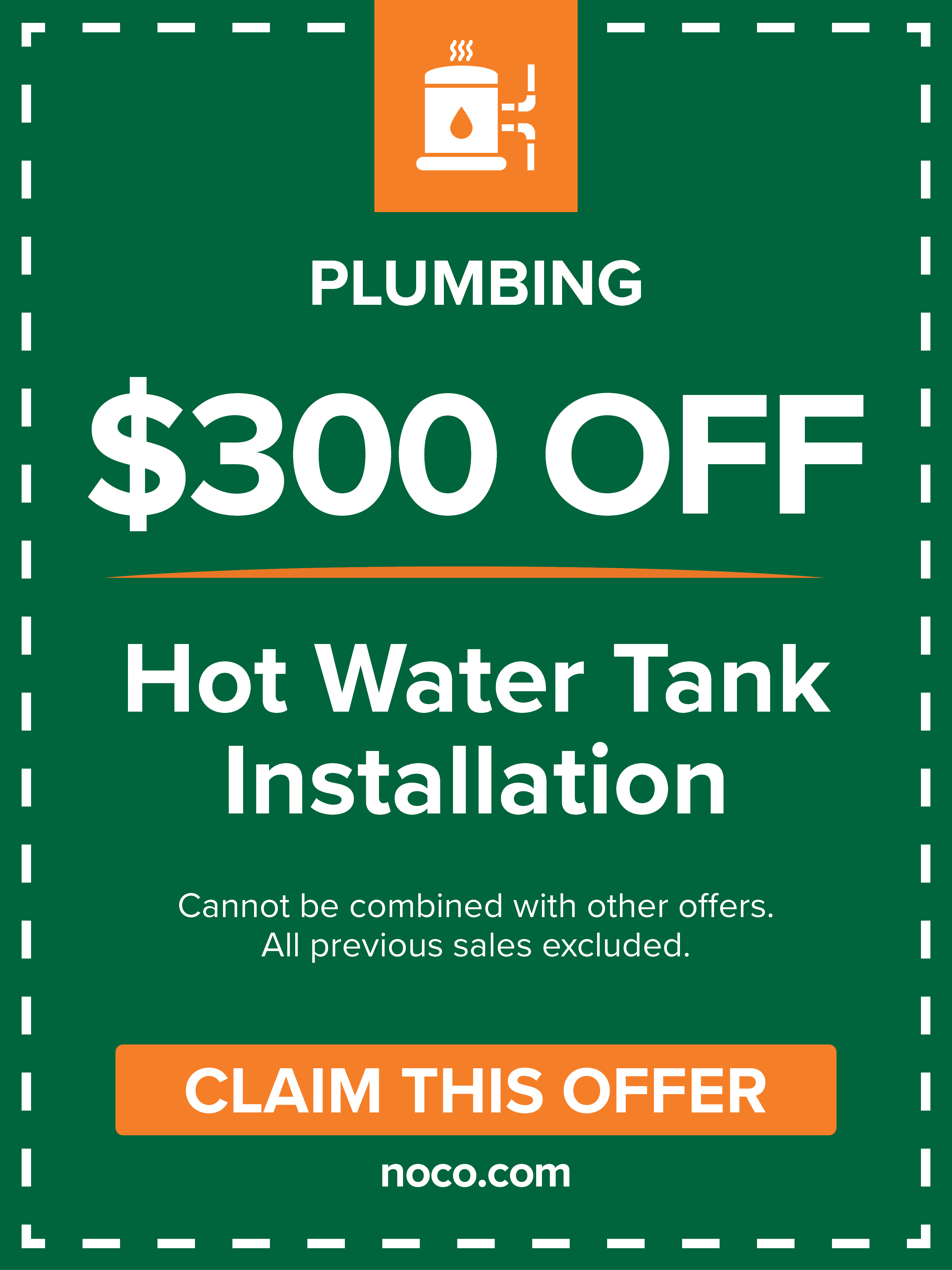 250 off tankless water heater installation plumbing offer, claim this offer at noco.com.