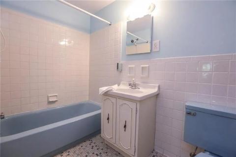 before renovation outdated bathroom