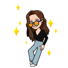 bitmoji of abbey, associate digital media director