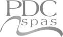 pdc spas black and white logo
