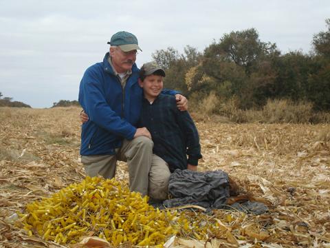 father son hunt trip