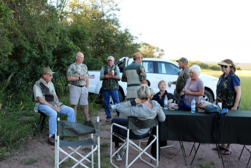 group picture with truck