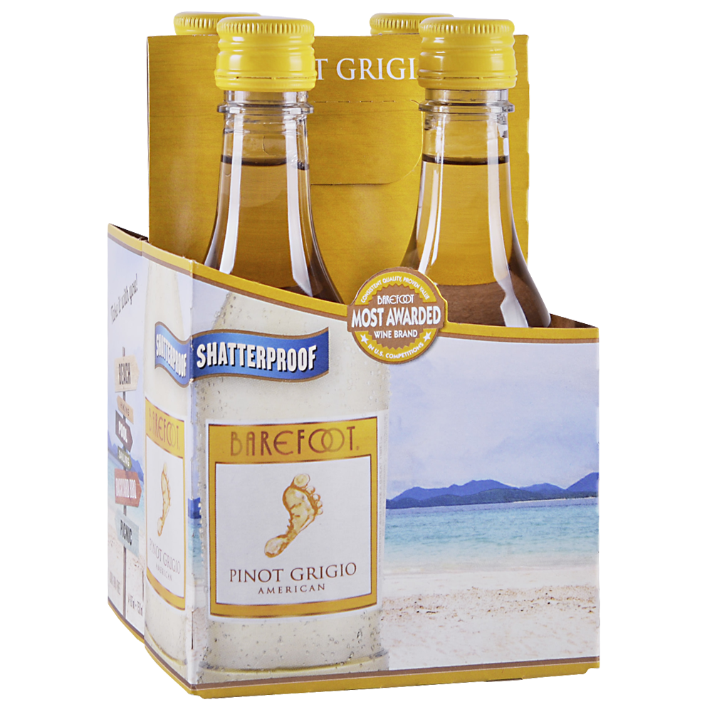 BAREFOOT PINOT GRIGIO 4PK