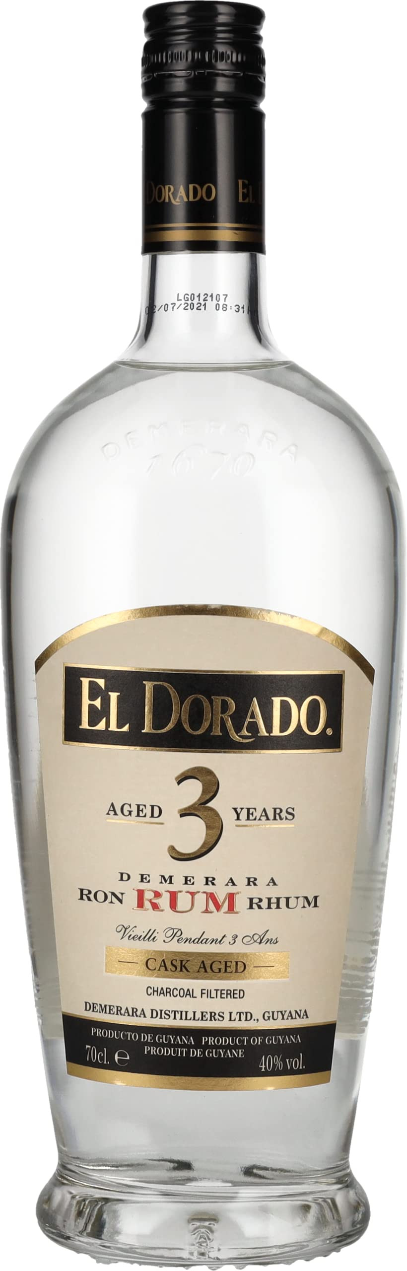 EL DORADO 3Y AGED RUM 1L