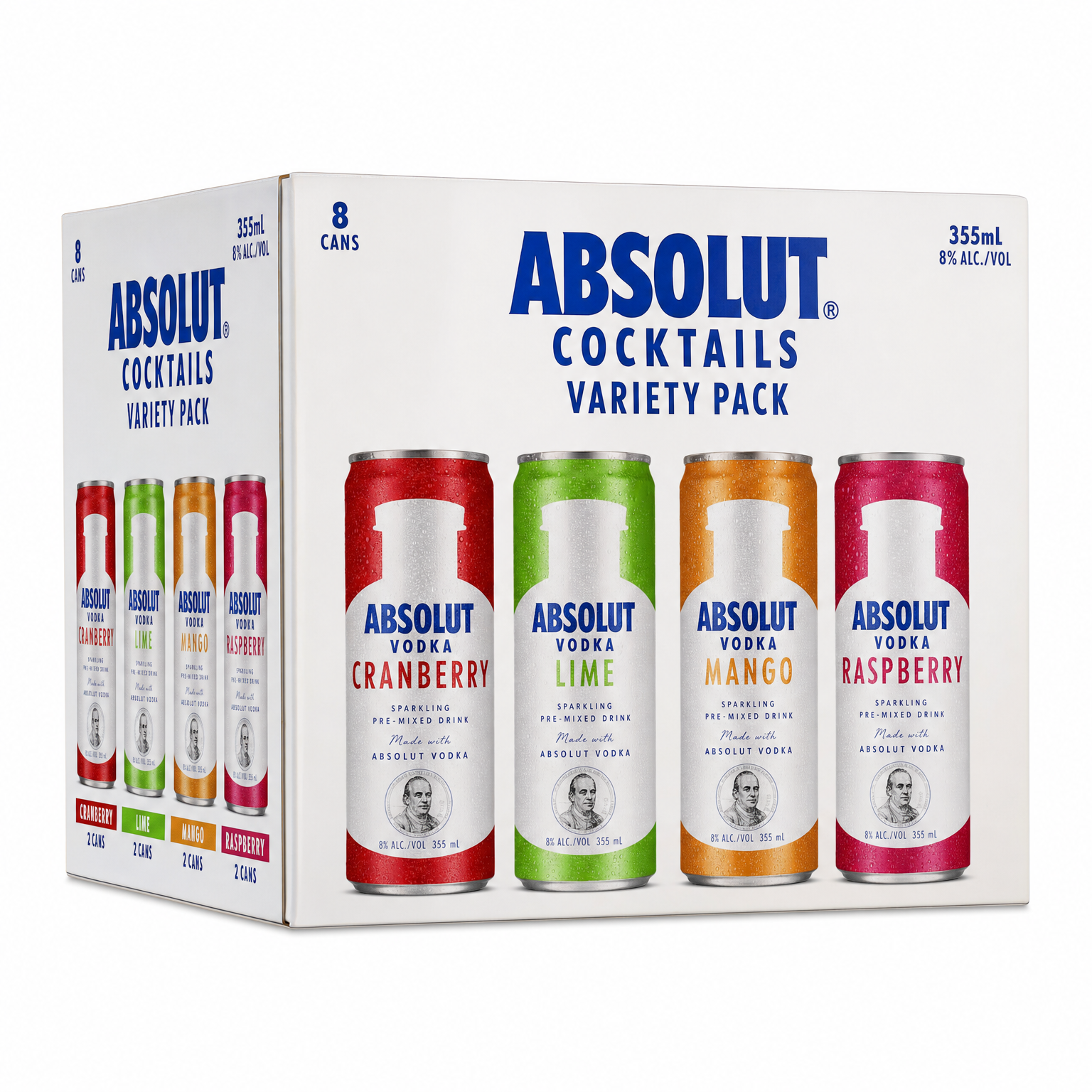 Absolut Cocktails Variety Pack 8 x 355ml