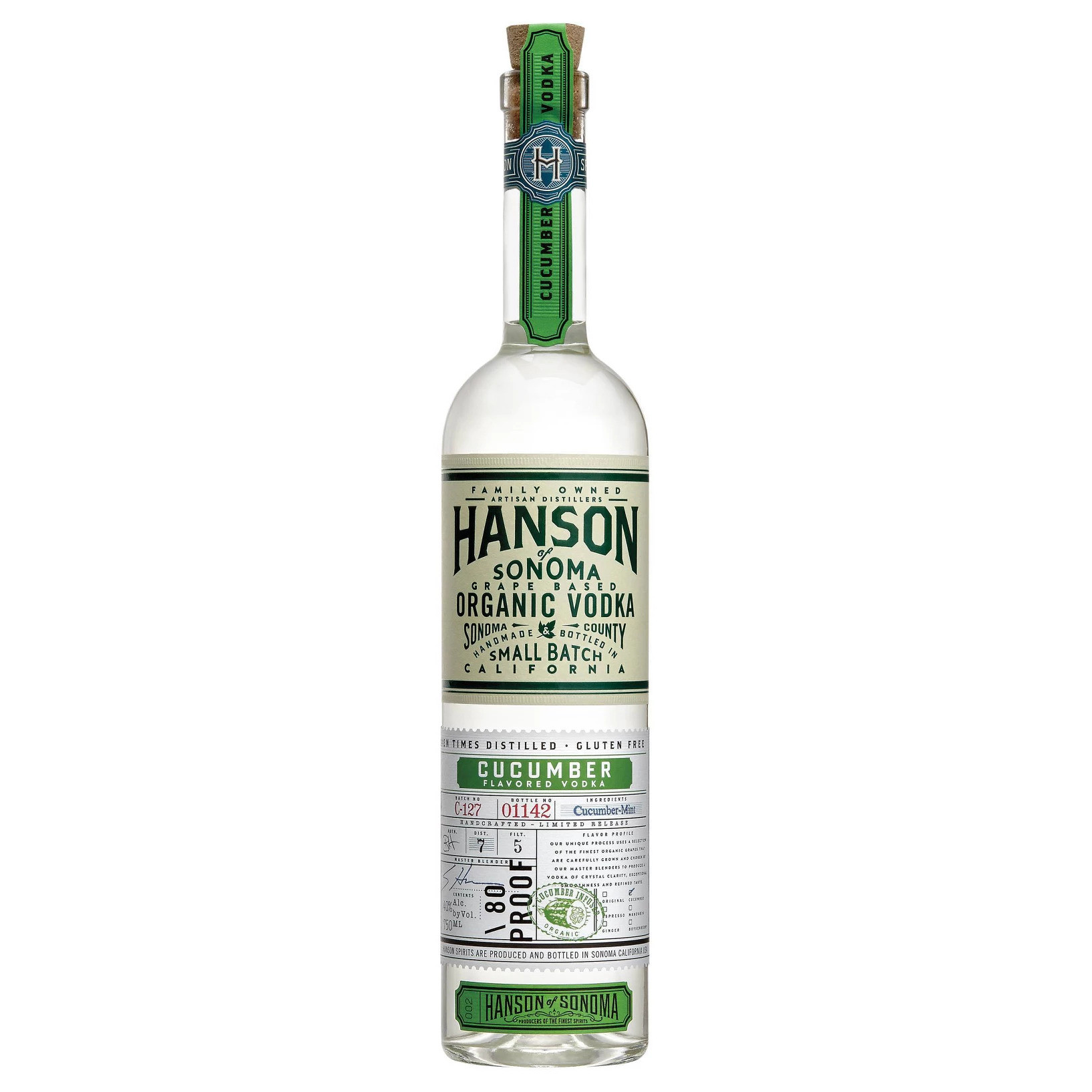 HANSON CUCUMB ORG VODKA 750