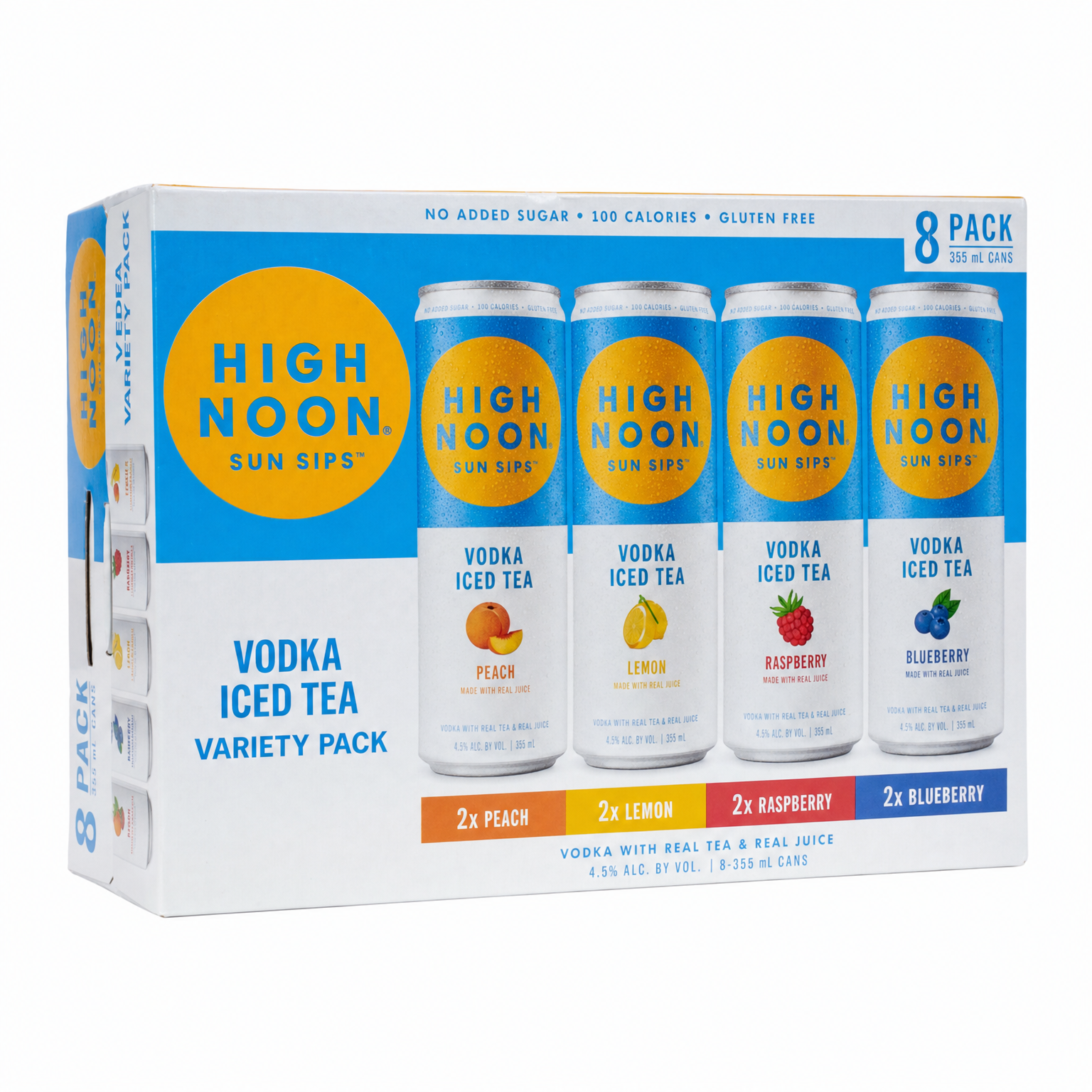 High Noon Lake Iced Tea Variety Pack 8pk 355ml Cans