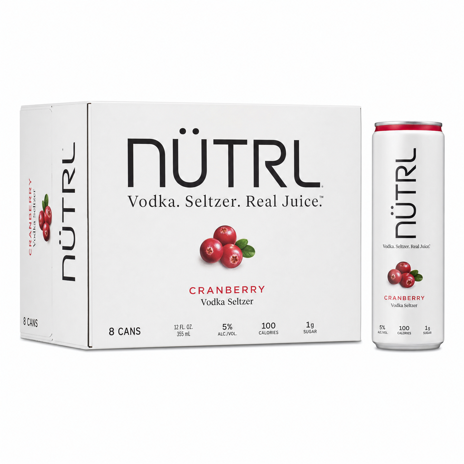 NÜTRL Cranberry Vodka Seltzer 8pk 12oz Cans