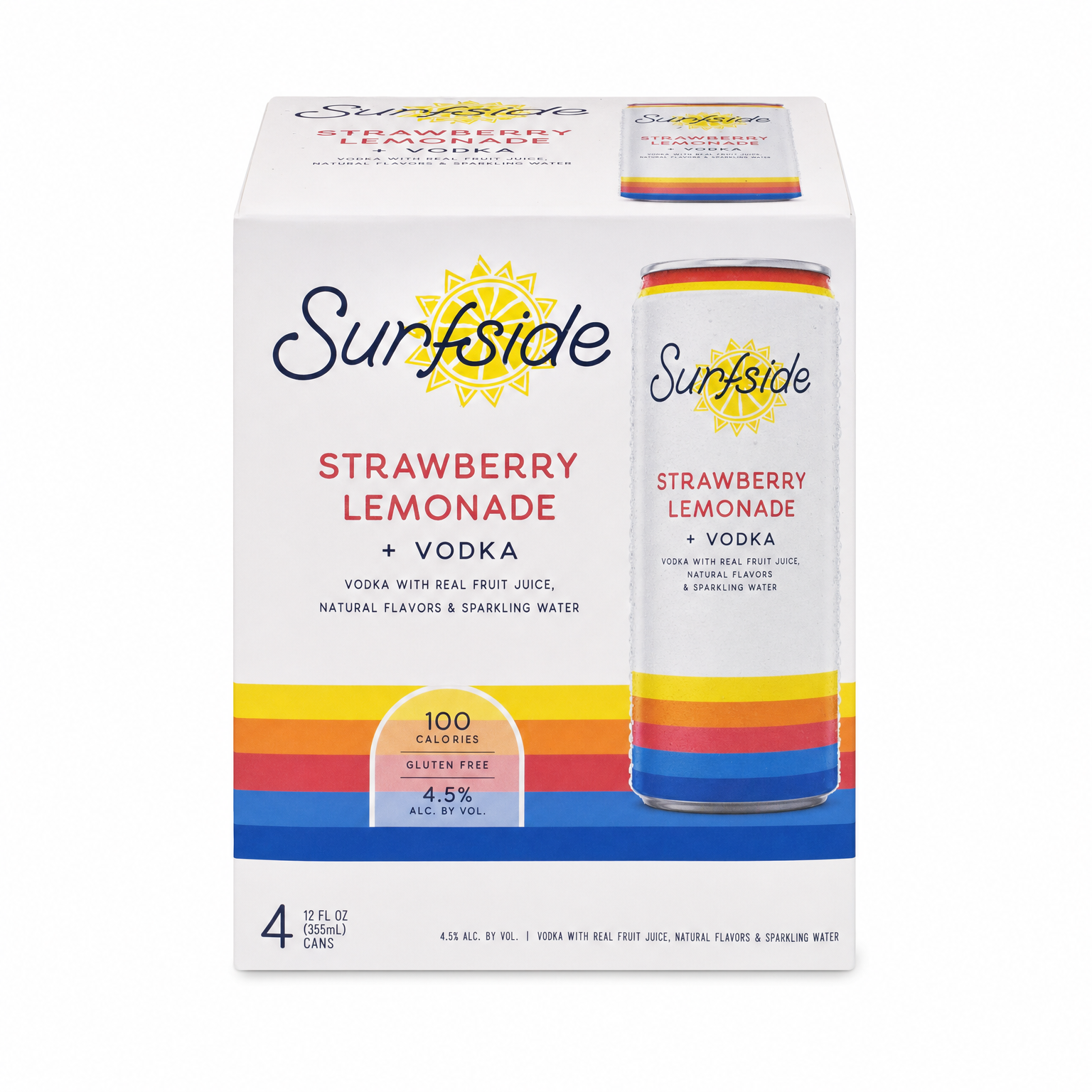 Surfside Strawberry Lemonade + Vodka 4pk 12oz Cans