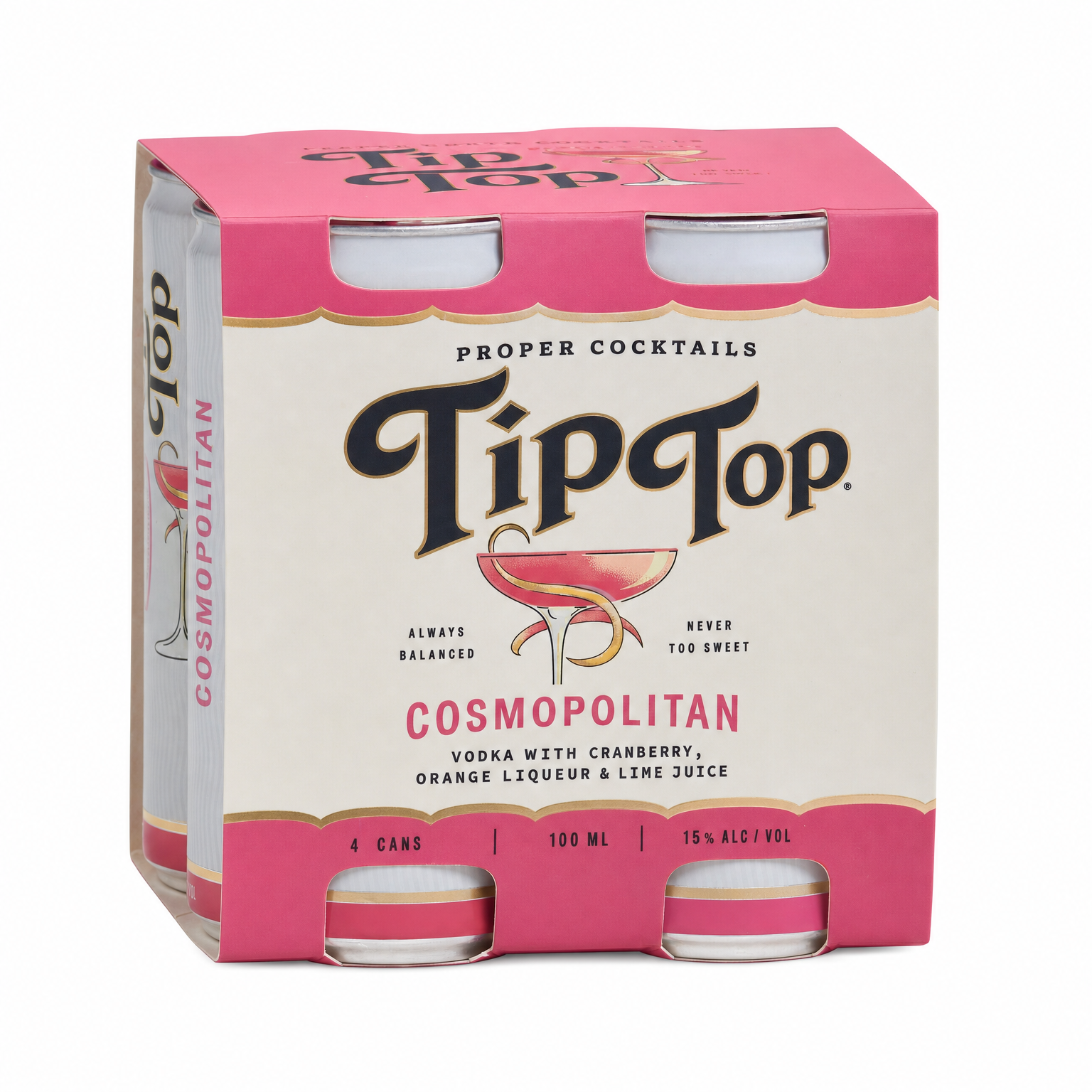 Tip Top Proper Cocktails Cosmopolitan 4 x 100ml