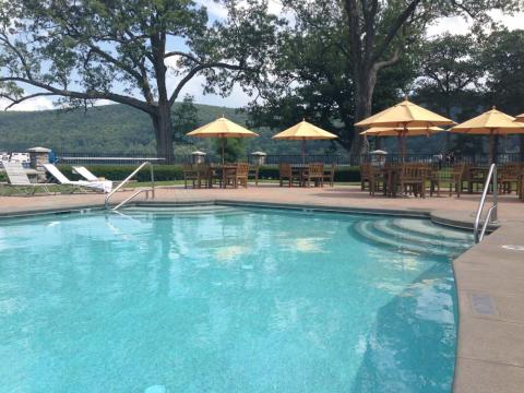 outdoor hotel pool in cooperstown NY