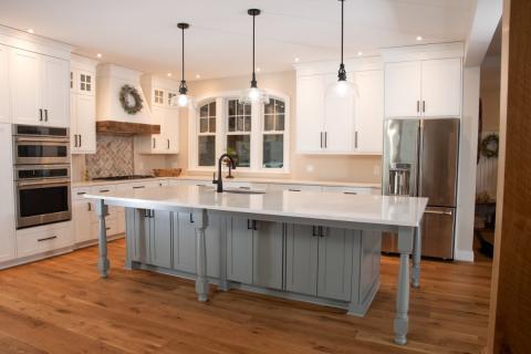 beautiful charming kitchen in lakehouse