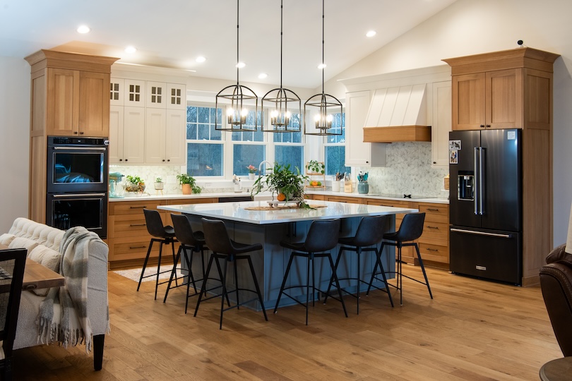 modern farmhouse kitchen in east bethany, NY