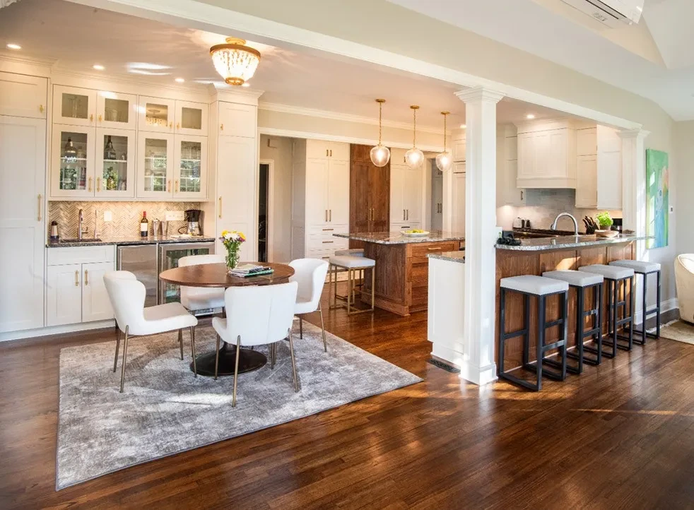 updated kitchen and eating area