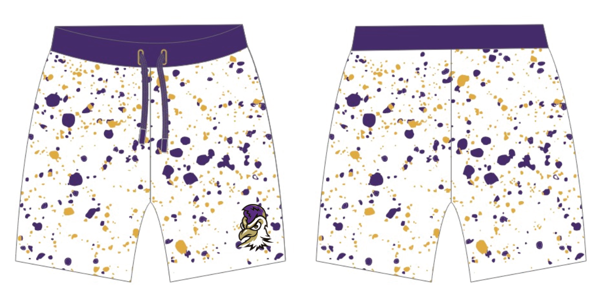White Splatter Shorts