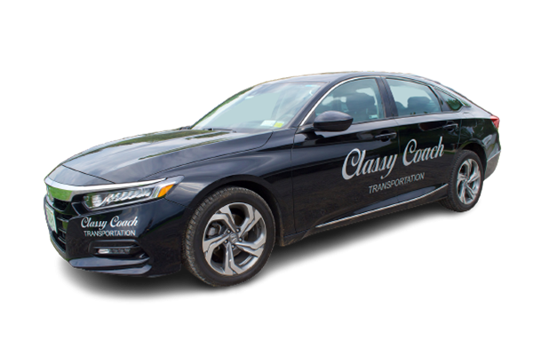 4 passenger black sedan