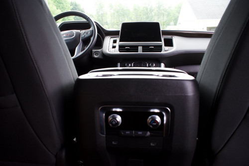 backseat view of controls for yukon