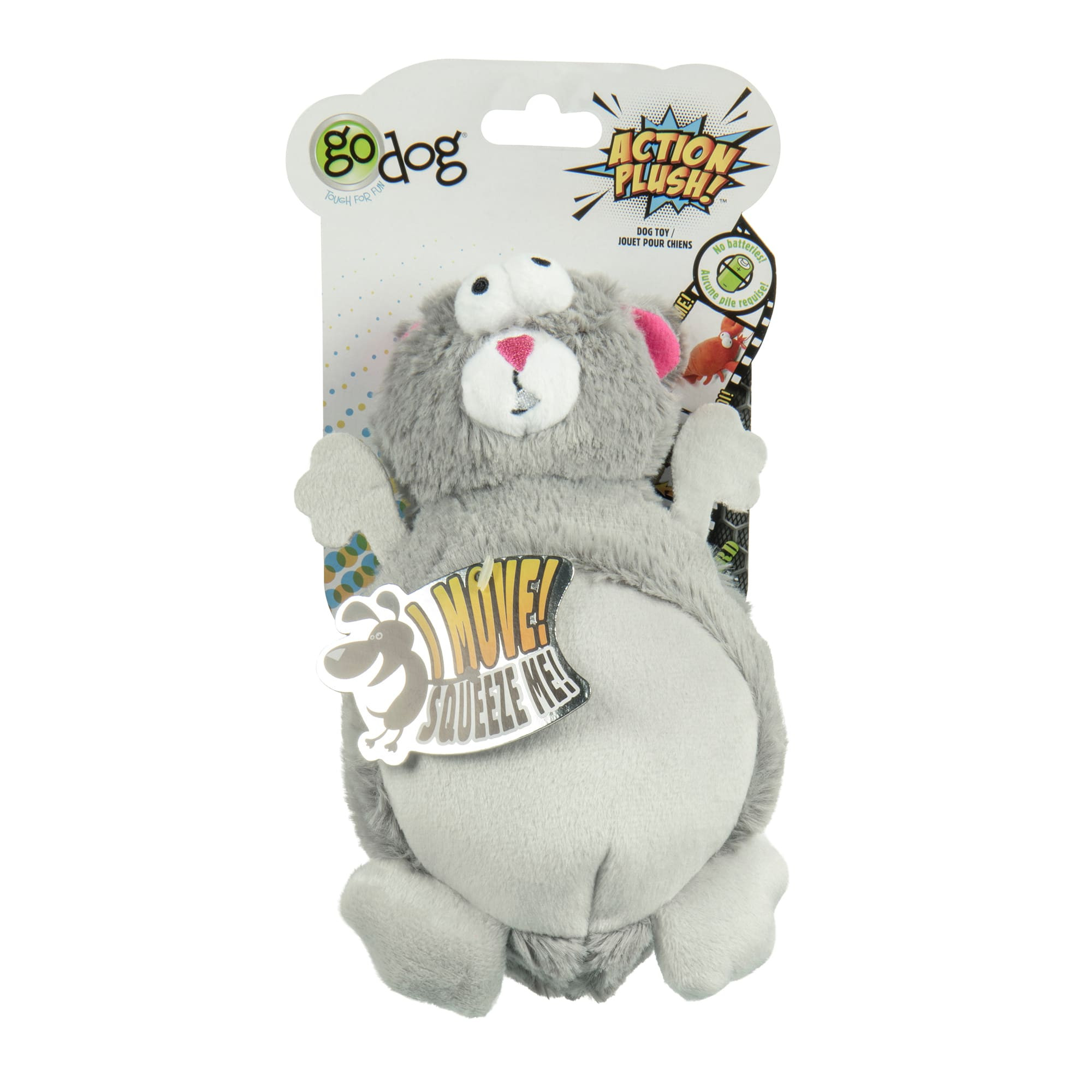 GoDog Action Sqk Squirrel Gry