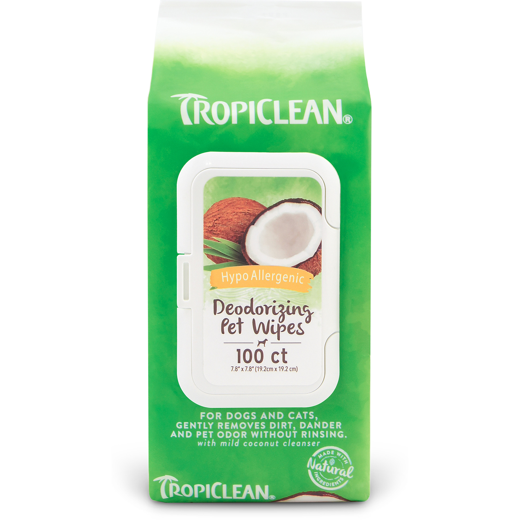 Trop Pet Wipes Hyprallgnc100ct