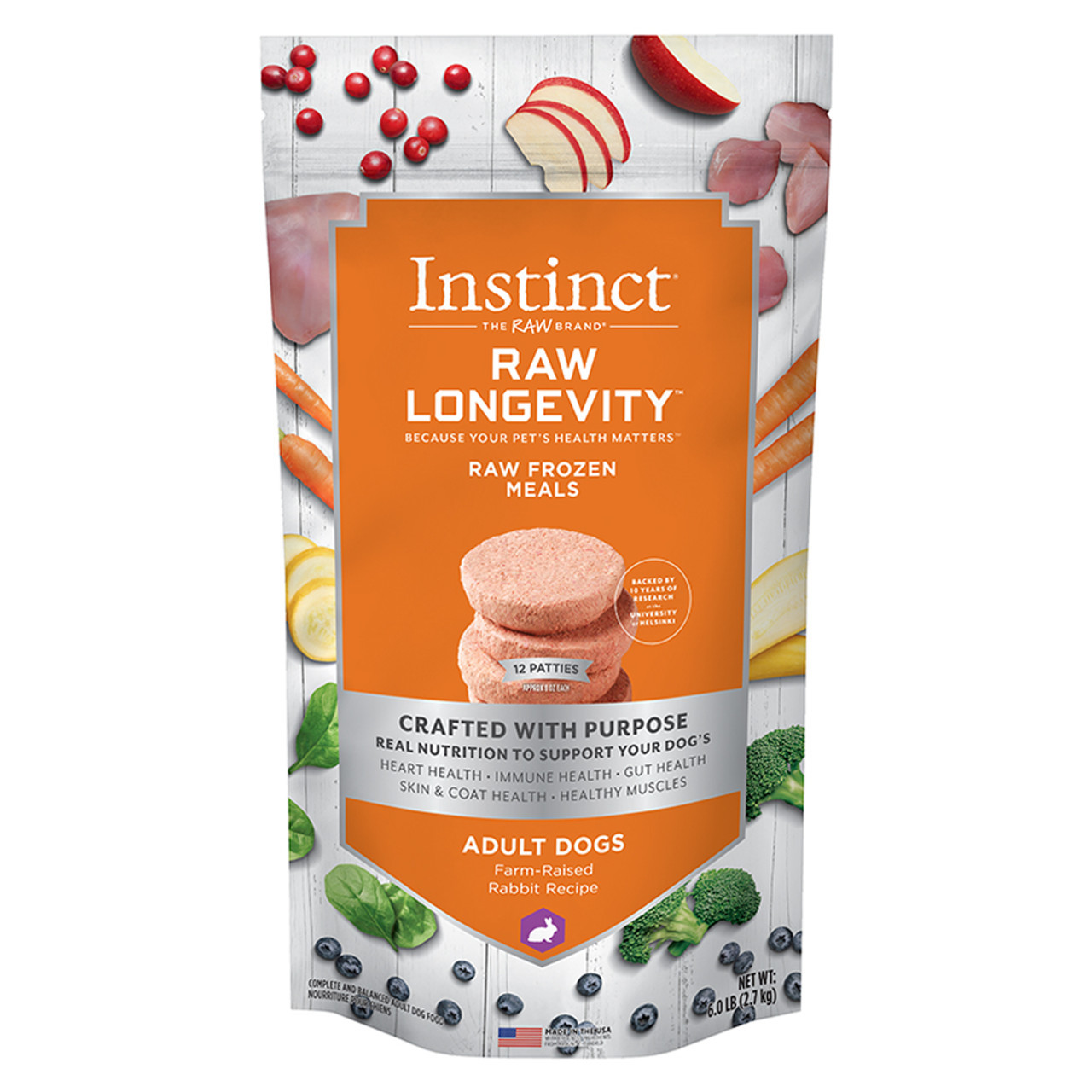 Inst Longev Raw Frzn Rabbit6lb