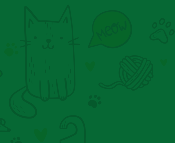 green cartoon cat outline