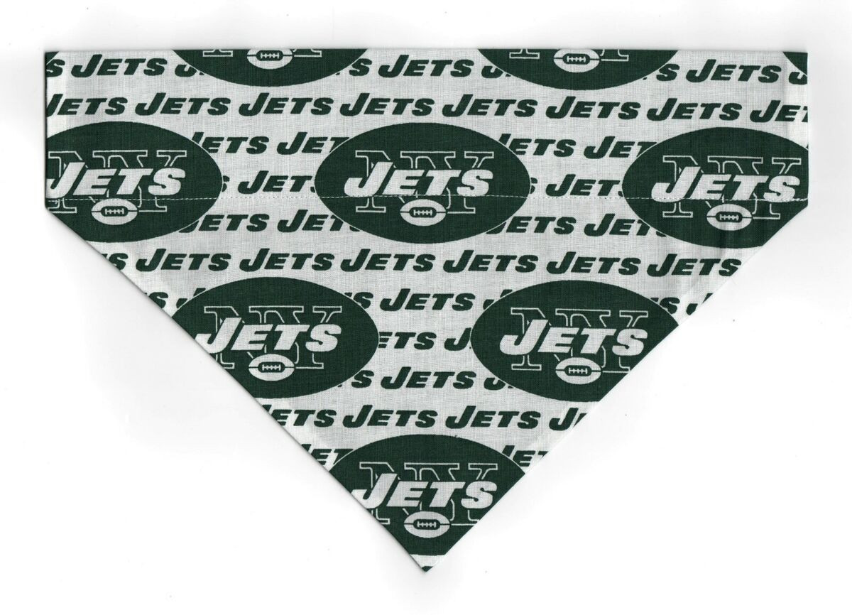 NFL Jets Pet Pat. Bandana Lg