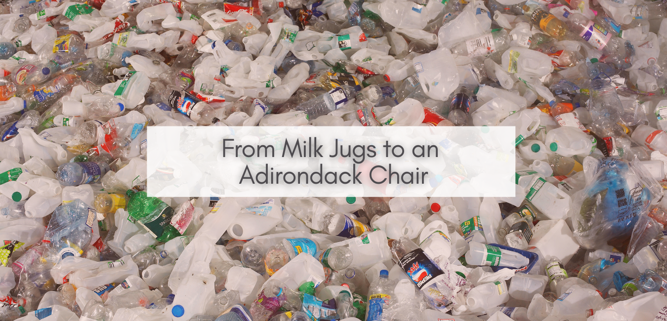 milk jugs to an adirondack chair