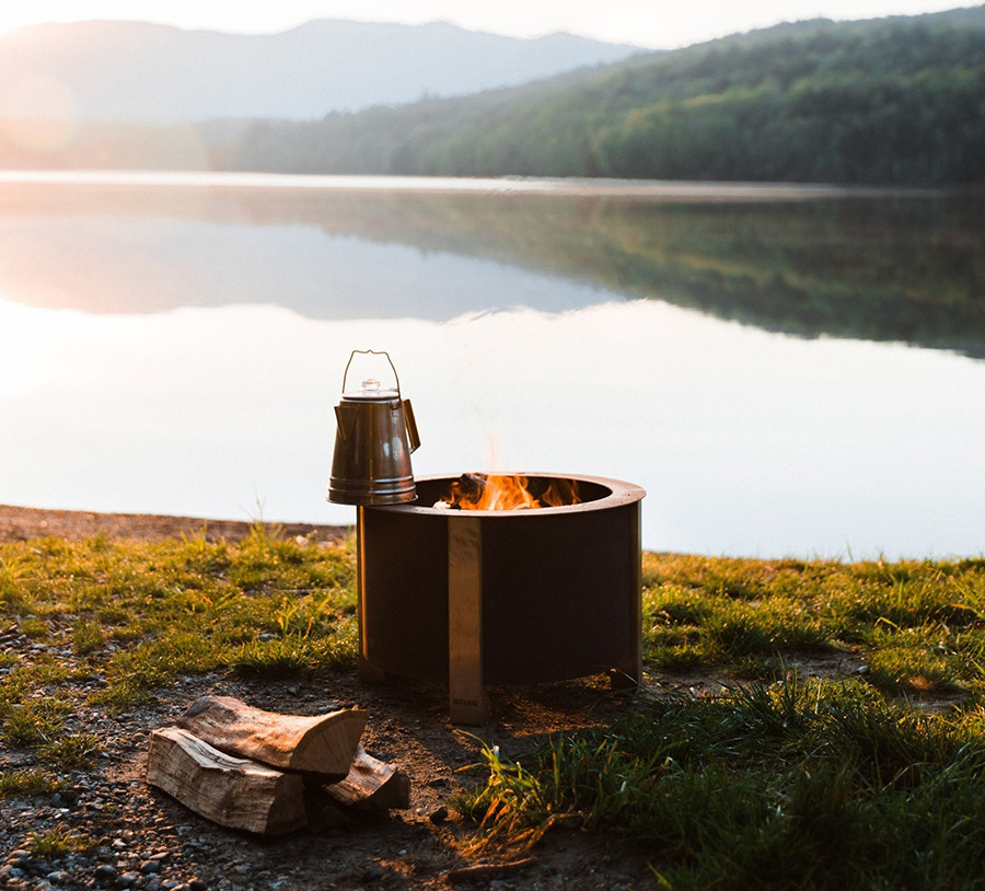 fire pit lakeside