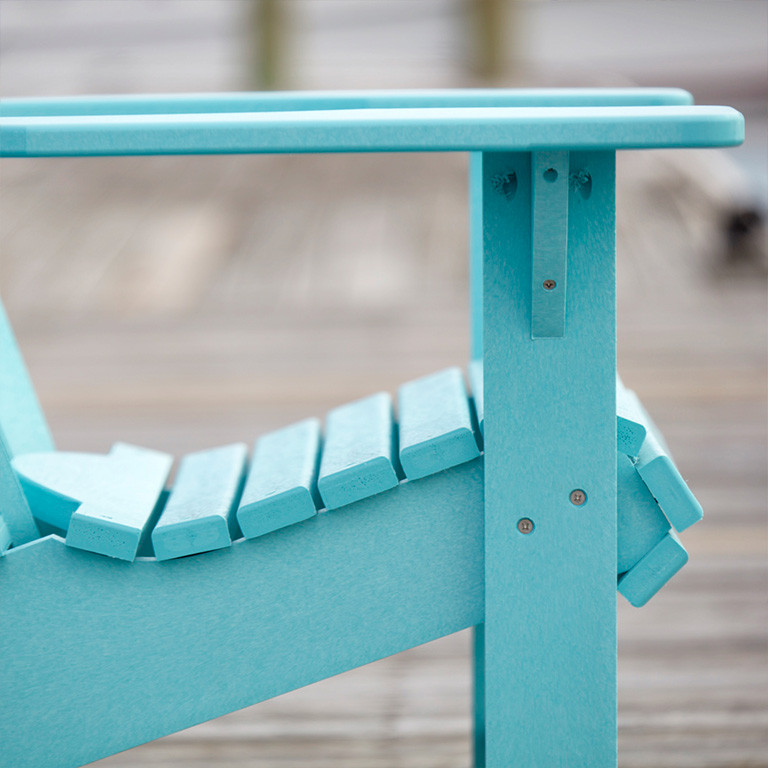 blue adirondack chair arms