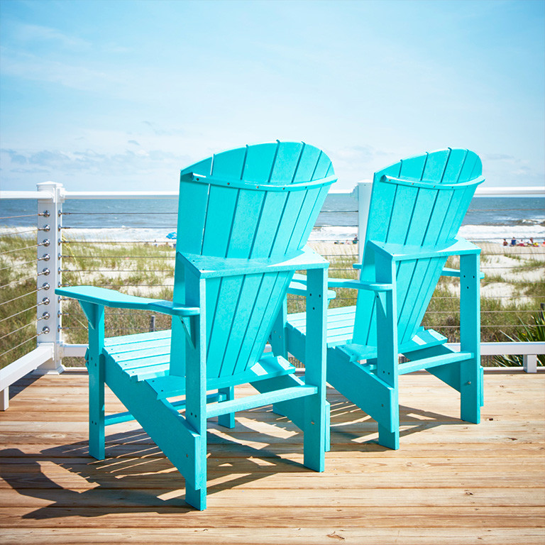 blue adirondack chairs